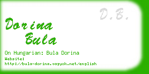 dorina bula business card